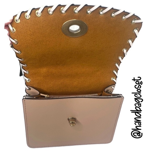 Coach Parker Top Handle With Scattered Rivets Tearose Handbag Leather Purse NWT - Picture 6 of 14